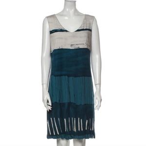 PIAZZA SEMPIONE Jersey Shift Dress, Italy 42, US 6, Abstract painterly print